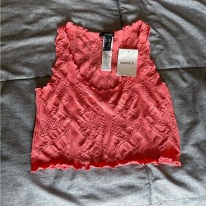Forever 21 Pink Lace Tank Top